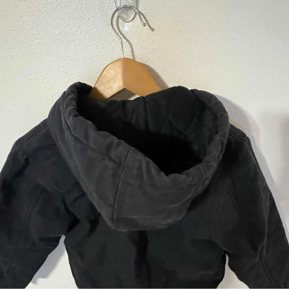 Carhartt Duck Canvas Active Jacket Hooded Black Streetwear CP8417-Small (8/10)